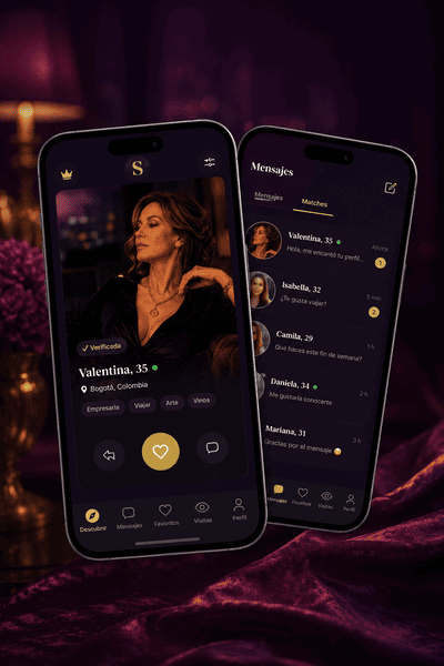 Sugar Mommy App - Interfaz de la aplicación móvil